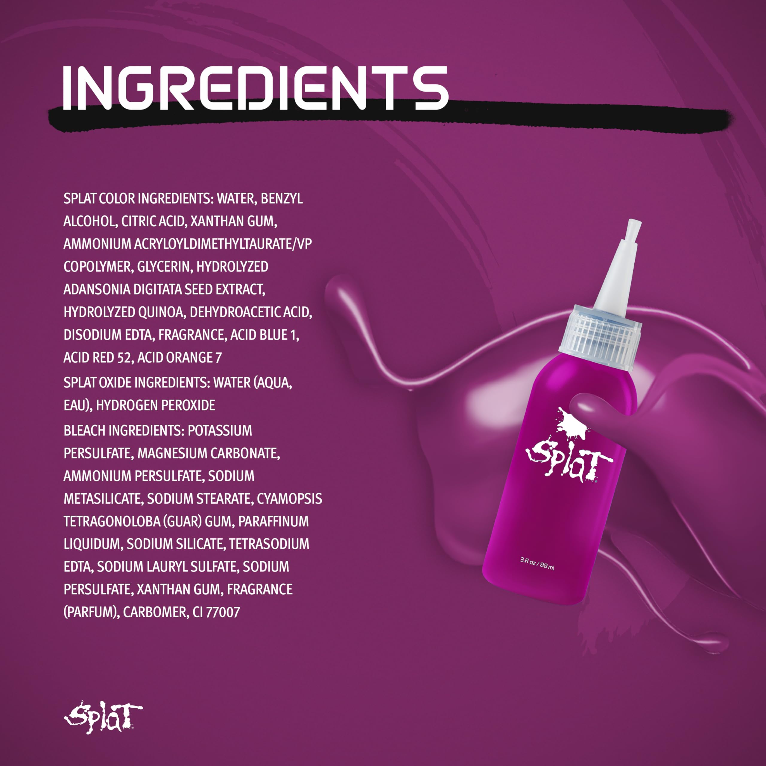 Amazon.com : Splat Berry Blast Semi Permanent Hair Dye Kit with